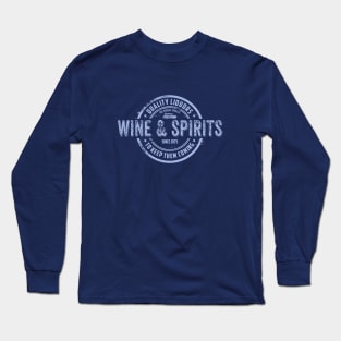 Big Woodie Smalls Wine and Spirits Long Sleeve T-Shirt